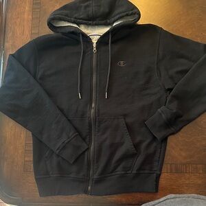 Champion Men's Black Zip-Up Hoodie